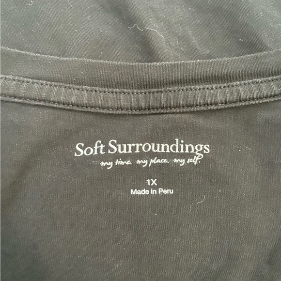 Soft Surroundings Black Long Sleeve Top Size 1X - Picture 3 of 4